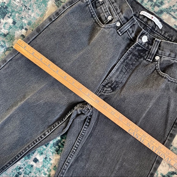 Vintage Tommy Hilfiger High Waist Faded Black Mom Jeans Size 25 Denim Retro - Picture 5 of 13